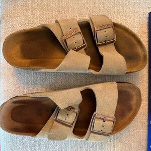 Birkenstock Light Brown Suede Sandals